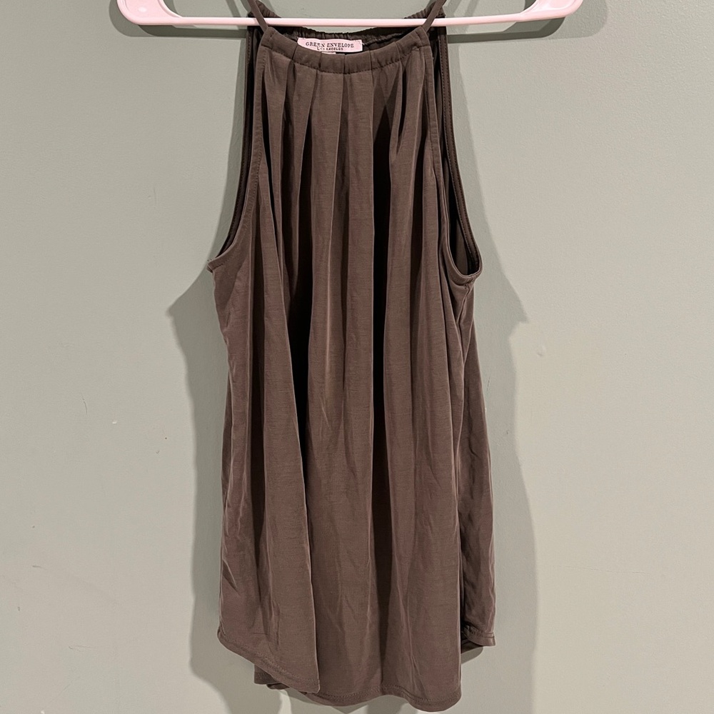 Green Envelope Tank Blouse